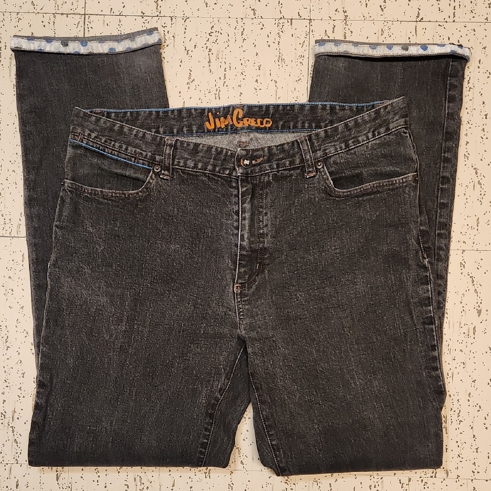 Krew Skateboard Jim Greco Black Sand Straight Leg Baggy Fit Jeans Vintage 2004